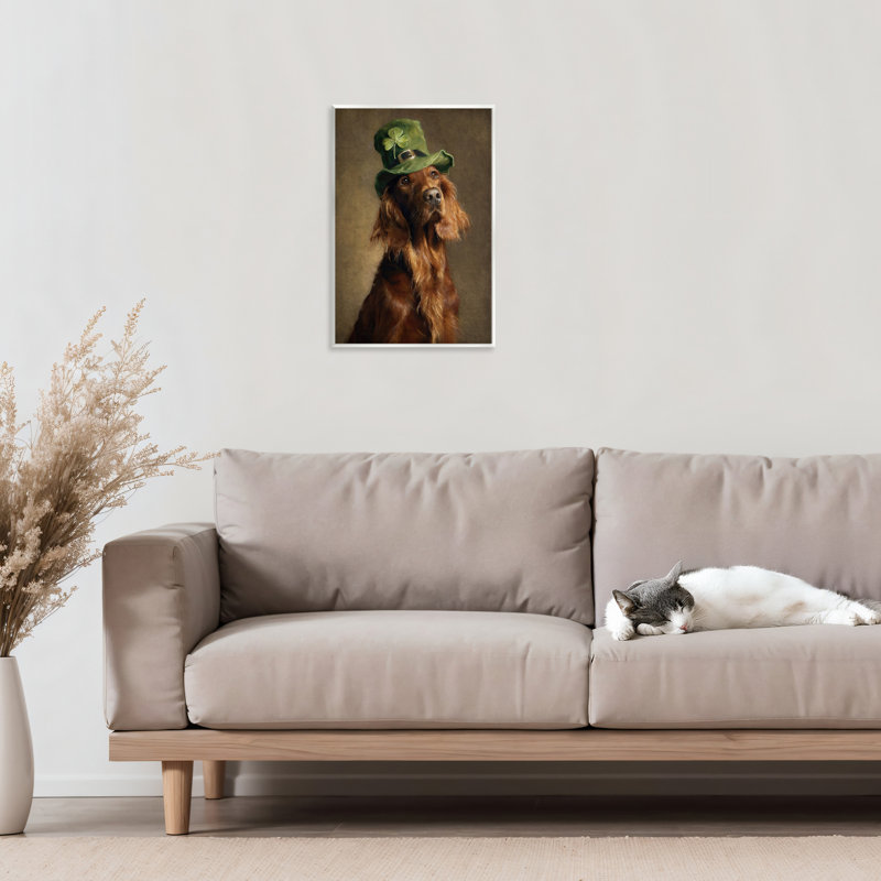 Plaque murale The Setter irlandais, design par Tina LeCour, H 15 po x l 10 po