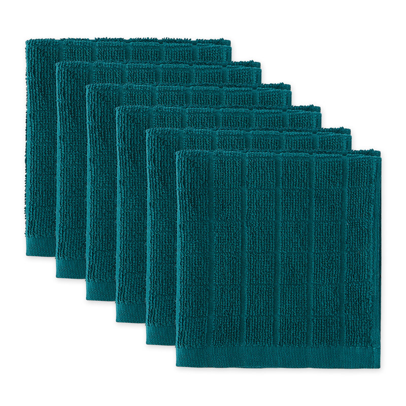 Waffle Dish Cloth Kitchen Towel, Teal