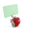 Farmer's Market Resin Apple Place Card Holder with Leaf