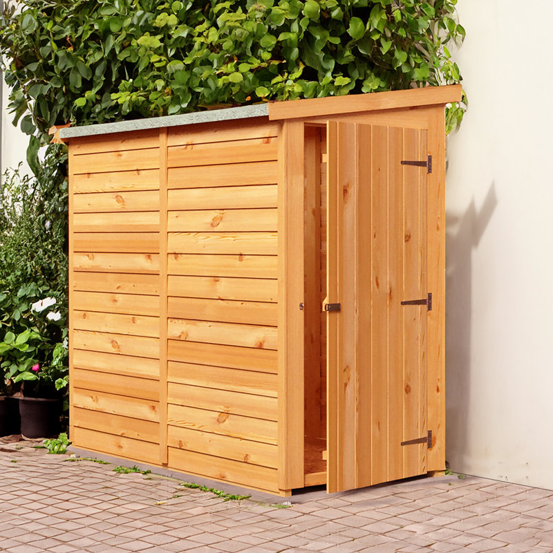3 ft. W x 6 ft. D Wood Overlap Pent Storage Shed