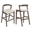 Chaises de salle à manger d'intérieur en bois d'hévéa, ensemble de 2-1994630992