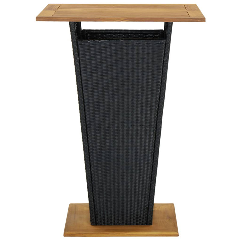 Ershel 4 Seater Rattan Conversation Set, Black