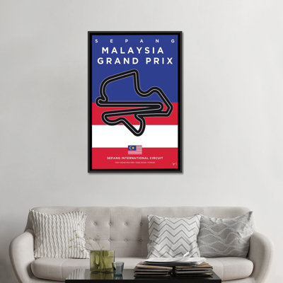 Impression sur toile, "f1 sepang course track" minimal movie