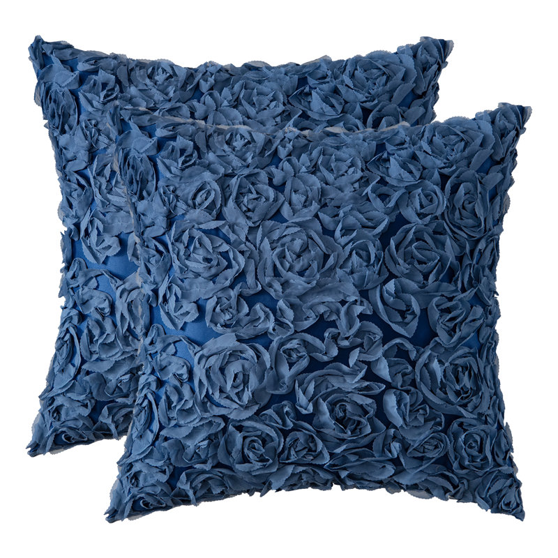 Microsuede Pillow Cover, 18" x 18", Dark Blue