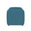 Banc rembourré en tissu capitonné bleu paon-847404584