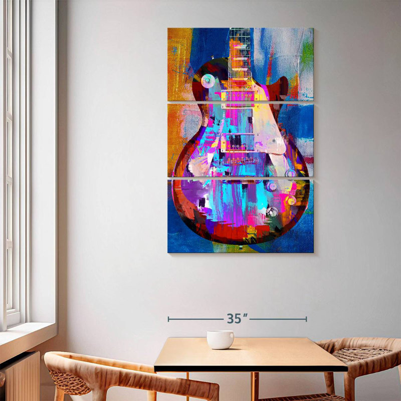 Abarca Painted Les Paul, 65" H x 42" W