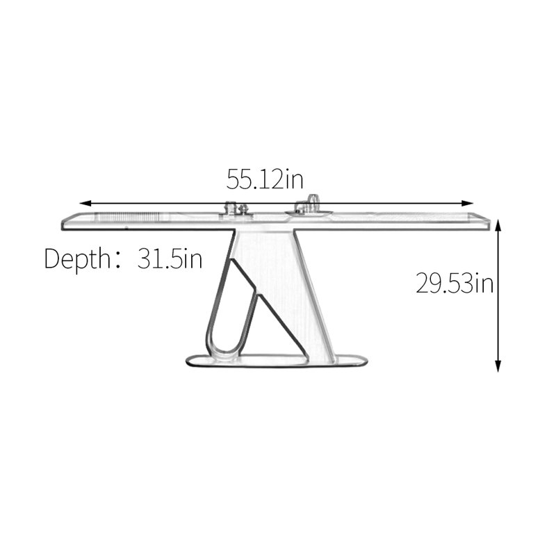 Table de salle à manger Light Luxury Simplicity, H 29,53 po x L 55,12 po x l 31,5 po