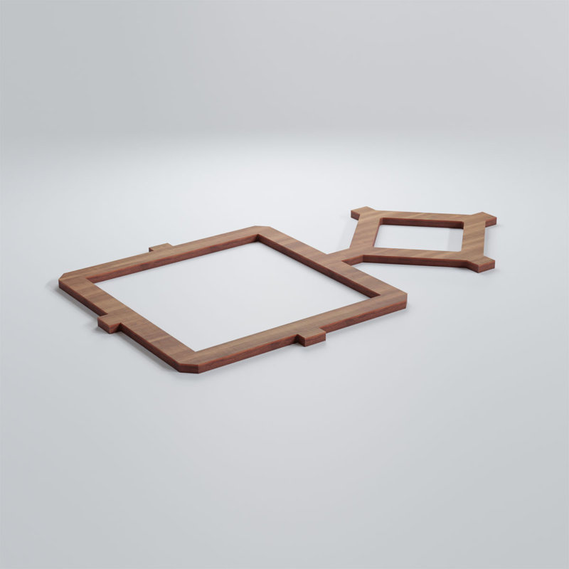 Panneaux muraux décoratifs en bois Arcadia, Noyer, H 23 3/8 po x l 40 7/8 po x P 1/4 po