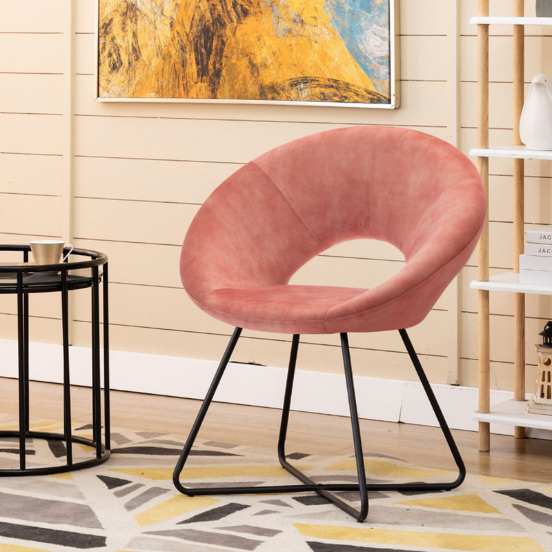 Albright Upholstered Accent Chair, Pink