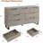 55" 7-Drawer Dresser, Wide Horizontal Wooden Chest Storage for Bedroom & Living Room-1530046102