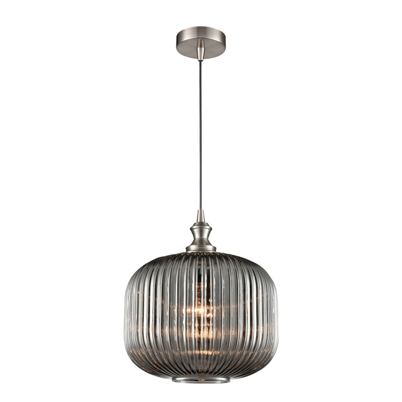 Silene 1 - Light Single Pendant, Black, 17.6cm H x 10cm W x 10 cm D