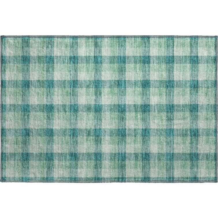Premium Machine Washable Crumley AMF1053 Plaid Rug
