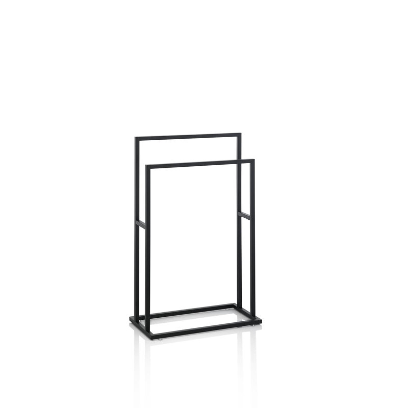 Koi 2 Freestanding Towel Stand, Black Matte