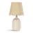 Kokenos Ceramic and Rattan Table Lamp with Scallop Shade-2036397905