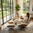 Mid Century Modern Lounge Chair with Ottoman, Leather Accent Chair, Solid Wood Frame, Heavy-Duty Aluminum Alloy Base, Reclining Reading Chair for Living Room, Office or Bedroom-1417411089