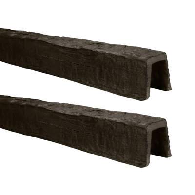 Faux Wood Beam 5"H x 153"W x 5"D U Shaped Ceiling Beam
