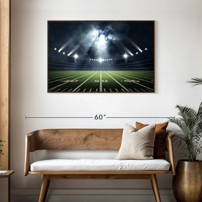 Grand stade de football, Cadre flottant noyer, 43 po x 29 po