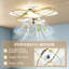 Gold Finish LED Ceiling Fan with Remote Control, 3 Colour Temperature Settings, Ideal for Bedroom Use