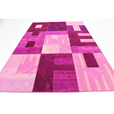 Morpeth One-of-a-Kind 7'3" X 10' New Age Wool Area Rug in Pink