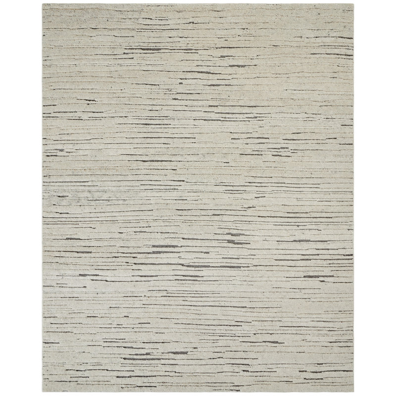Urban Ridge Wool Hand Knotted Area Rug in Drift Stripe, Rectangle 10' x 14'