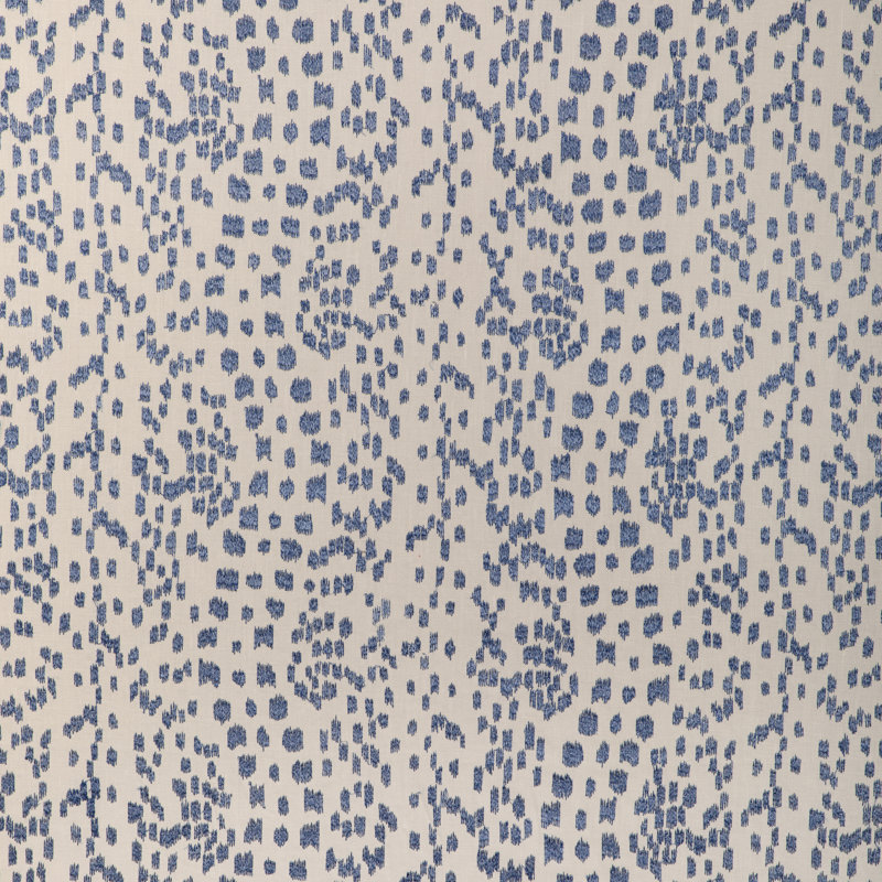 Cape Comorin Les Touches Emb Fabric, Canton Blue