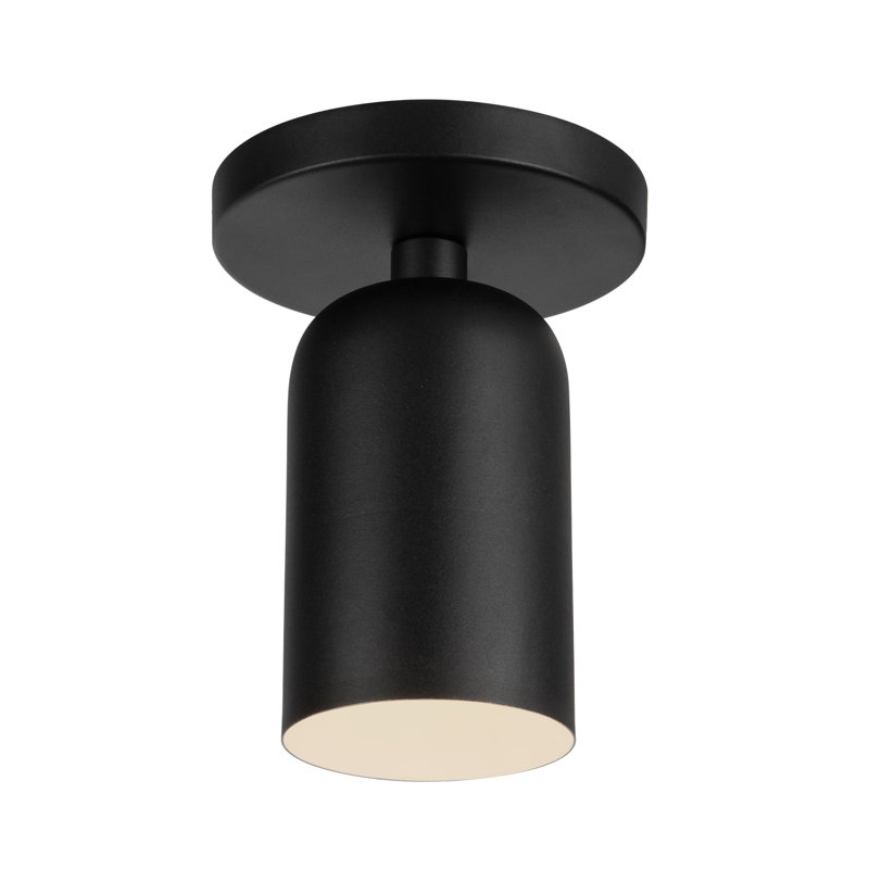 Nola Semi Flush Mount, Black, Black