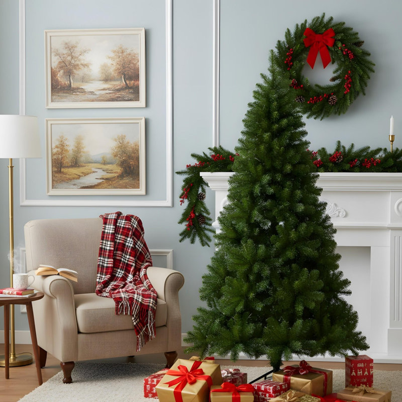 Arbre de Noël 9 pi en PVC, H 9 pi
