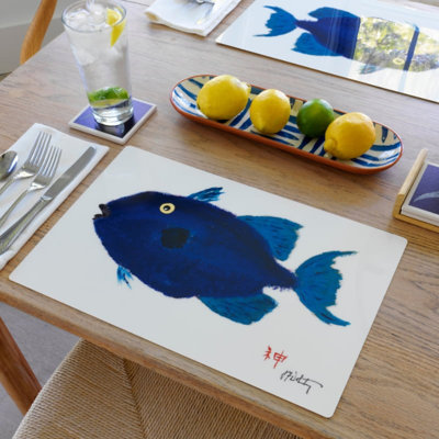 Ensemble de 4 napperons de table de style nautique africain Pompano