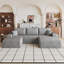 Canapé d'angle Cloud 107" avec 1 pouf, canapés modernes rembourrés, canapé confortable en forme de U pour salon, canapé d'angle profond-1223832244