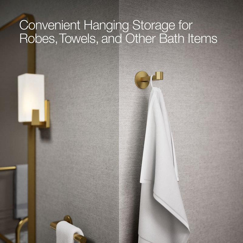 Components™ Robe Hook, Vibrant Brushed Moderne Brass