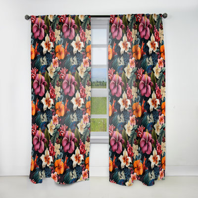 Jungle Splendor - motif tropical IV - Rideau tropical - Velours obscurcissant - 1 panneau