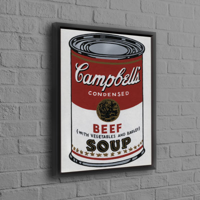 Boho Christmas Gift With 3D Campbell's Soup Inspired Kitchen Canvas Poster Featuring Modern Wall Art Decor