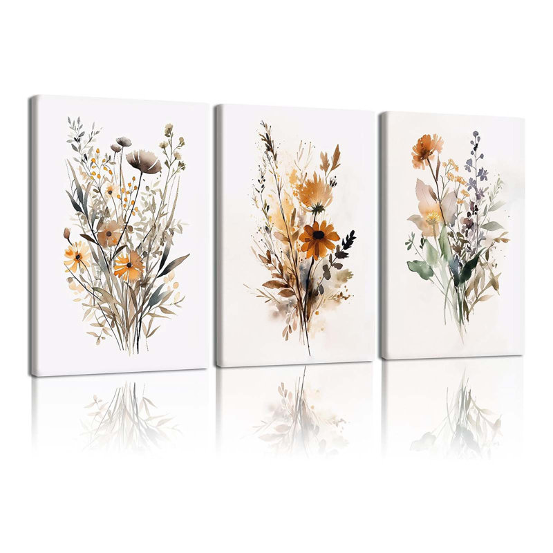 3 Piece Wrapped Canvas Wall Art