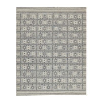 Scandinavian Wool Geometric Area Rug