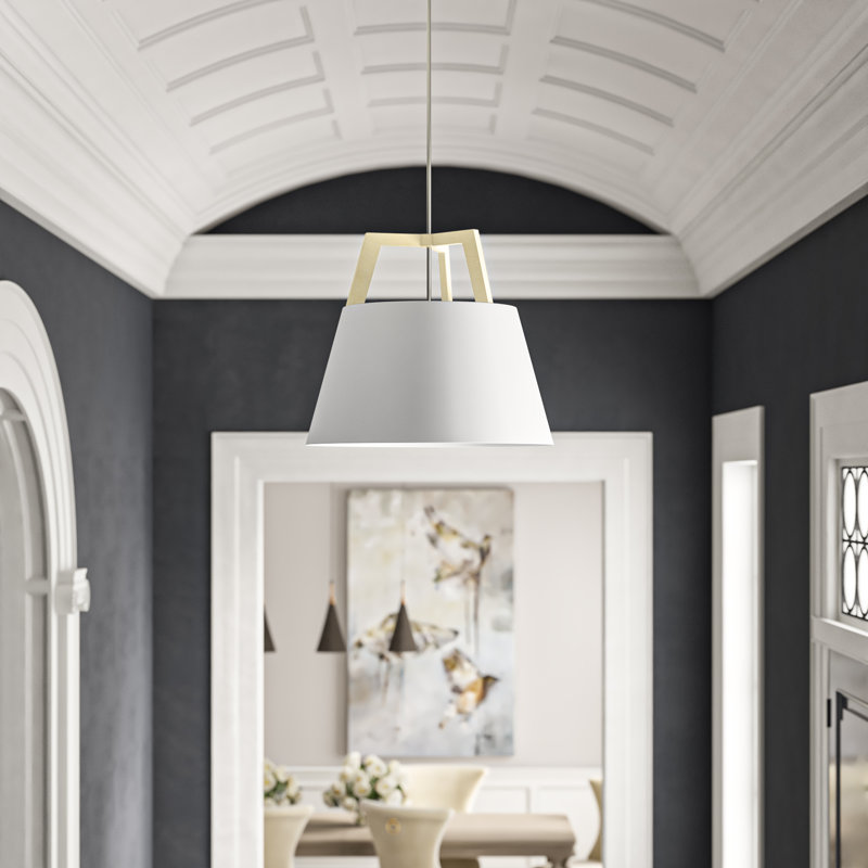 Imber LED Pendant, 17.75" H x 17" W x 17" D, Dark Stained Walnut/Rose Gold, Incandescent no Diffuser - Corded