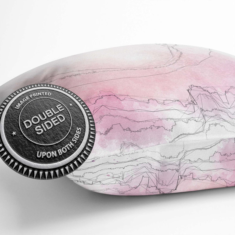 Pink Fog over the City Cushion with Filling, 55cm H x 55cm W x 20cm D