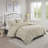 Viola Tufted Cotton Chenille Damask 3 Piece Comforter Set-348493011-338909371