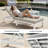 11 Pieces Modern Aluminum Patio Furniture Set With Fire Table, Outdoor Modular Sectional Conversation Set With Patio Chaise Lounges-1324762701