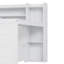 Lit de jour en bois avec tablettes de rangement, lit multifonctionnel avec deux tiroirs de rangement et bureau d'étude-939883843-939883842