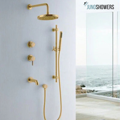 8 Inch Stainless Steel Shower System with Thermostatic Valve and Handheld Spray, Wall Mounted
