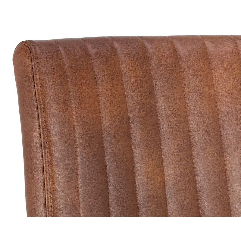 Fauteuil en similicuir, Simili cuir brun clair
