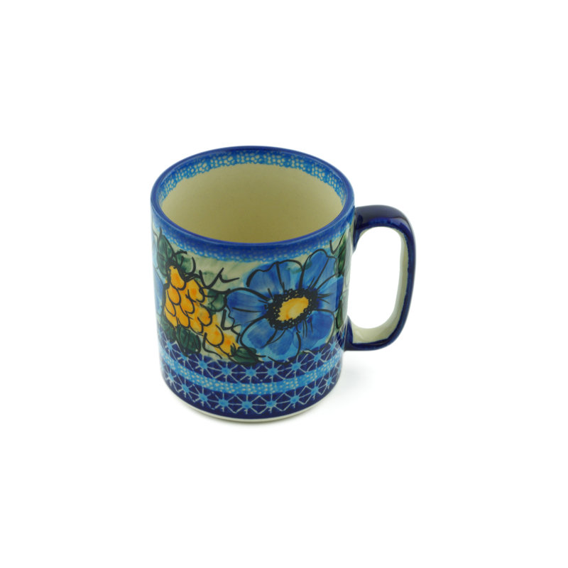 Tasse à café maïs dans le bleu
