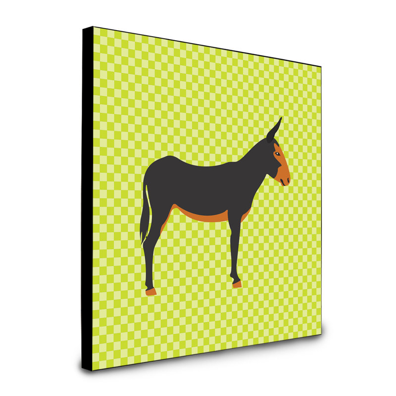 Panneau mural d’art donkey catalan Lonnard, Vert
