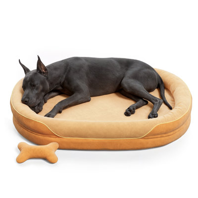 Orthopedic Dog Bed with Memory Foam and Bolster Sofa, Machine Washable Cover, Comfy Dog Bed