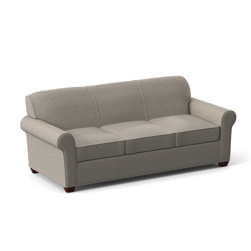 Finn Rolled Arm Sofa with Reversible Cushions, Empire Mahogany, Static Harmony, 34" H x 83" W x 36" D