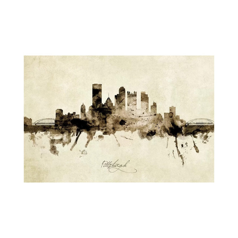 Pittsburgh Pennsylvania Skyline by Michael Tompsett - Wrapped Canvas Print, 152.5 cm H x 101.5 cm W