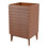 Armoire de meuble-lavabo à 2 tablettes en lattes de bois mince l 20 po x P 18 po x H 33 po Calandre (lavabo non inclus), noyer