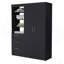 Armoire 3 tiroirs Tempe, tablette à 3 niveaux, 2 portes