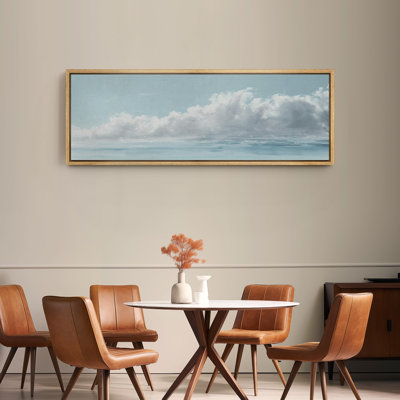 Clouds " Cumulus Skies Expansive Cloudscape Over Calm Sea Modern Art Calm Warm Extra Large Artwork Pictures "