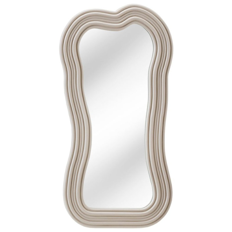 Carwin Convex Wall Mirror, Greige 